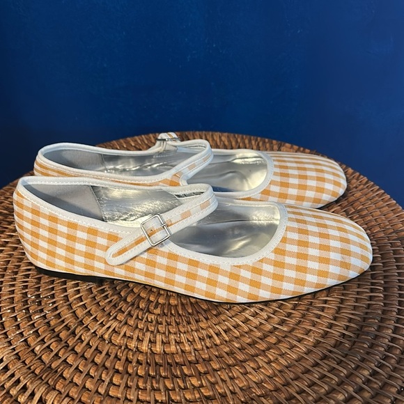 New Cider Women’s Yellow Checkered Mary Jane Shoes Size 40 (10) - Picture 5 of 6
